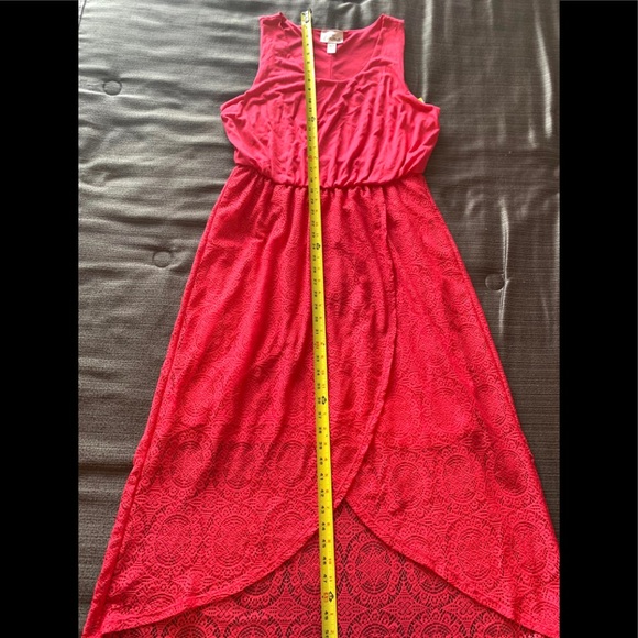 NWT Red Crochet Lace Maxi Dress Sleeveles Sz 1X-2X - Picture 9 of 9